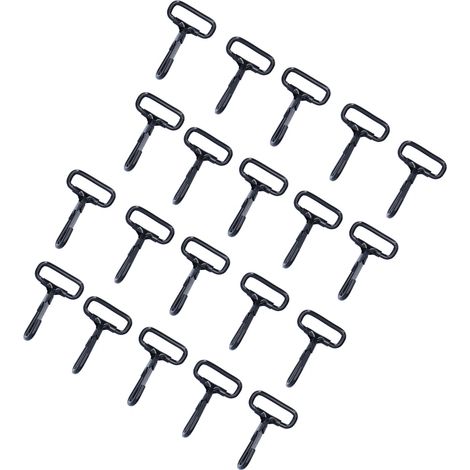 20 Fermoirs à Pince de Homard Noirs, Accessoires de Quincaillerie pour Fabrication de Sacs, Rangement et Maroquinerie (1/5)