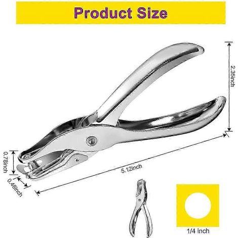 perforatrices à un trou de petite taille, 1/4 pouce, perforatrice à un trou avec une capacité de 8 feuilles et une précision de perforation (1/3)