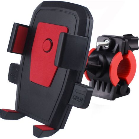 Support de téléphone portable rouge pour vélo, support universel pour smartphone