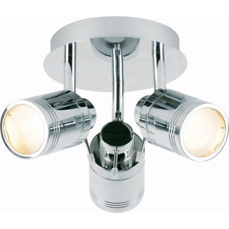 Forum Spa Scorpius Polished Chrome 260mm 3 Lamp Plate Can Spotlight - SPA-27405-CHR (1/4)