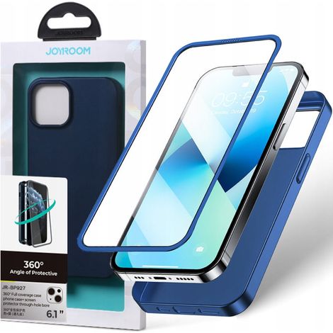 Schutzhülle für iPhone 13 Pro, Vorder- und Rückseite + gehärtetes Glas, blau (1/5)