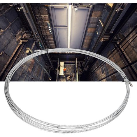 Câble en acier inoxydable de 20 mètres pour grues à tour d'ascenseur, câble multibrins en acier pur (1/5)