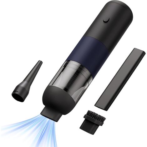 Aspirateur pour Voiture Nettoyage rechargeable à faible bruit Aspirateur à main sans fil pour nettoyage Idéal pour Poils d'Animaux, Aérations, Bureaux, Maison, Meubles, Claviers, Fentes (1/5)