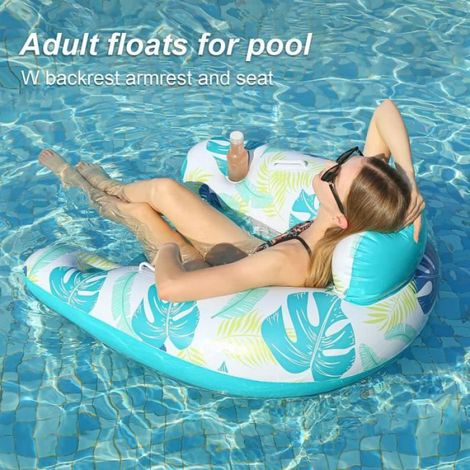 Chaise Flottante - PVC Écologique Sans Phtalates - 108 x 88 cm - Pour Piscine ou Lac - 1 Pièce (1/3)