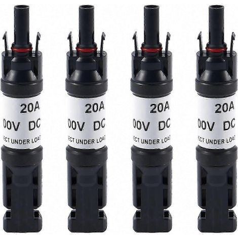 IP67 20A Solarstecker, Set mit 4 Kabeln mit integrierter Diode, wasserdicht für Photovoltaikmodule, robuster Schnellstecker, für den Außenbereich. (1/5)