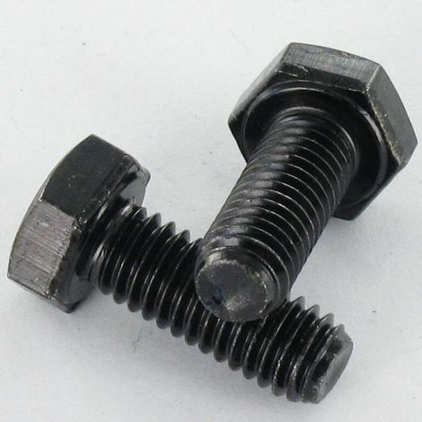 Vis métaux Tête hexagonale TH M6X30 Classe 6.8 Acier zingué noir 200 Heures brouillard salin sans rouille rouge-100 pièces