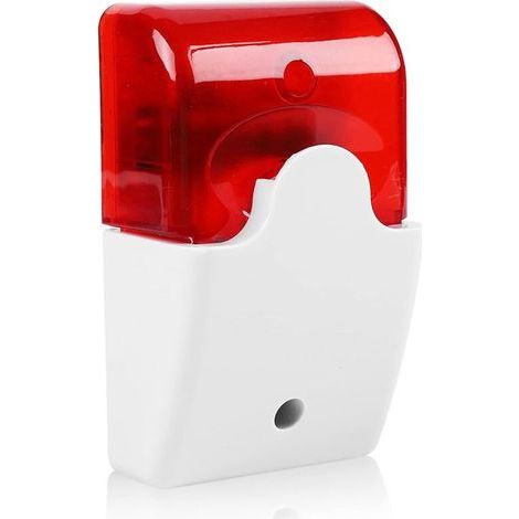 Safety warning light, audible and visual safety alarms, shock-resistant red audible and flashing alarm, 110 dB siren and 150 flashes per minute, adjustable volume (220 V) (1/4)