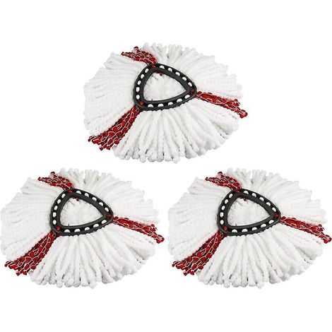 Lot de 3 têtes de balai en microfibre pour Vileda Turbo - Essorage et nettoyage faciles (1/5)