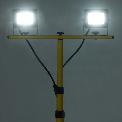 vidaXL Foco LED con trípode 2x20 W blanco frío (1/2)