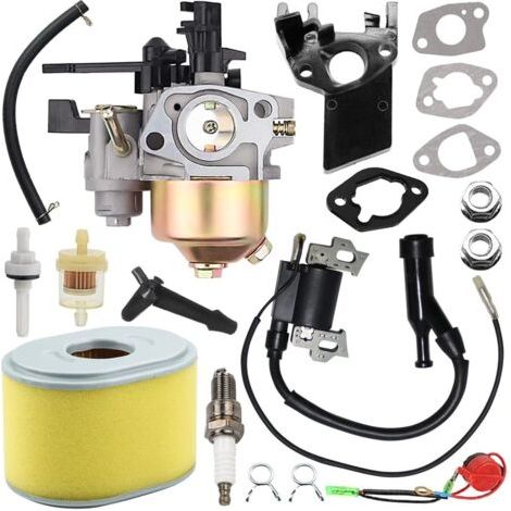 Carburateur, filtre à air, bobine d'allumage, bougie d'allumage pour Honda GX160 GX200, moteur 5 CV, 5,5 CV, 6,5 CV, pompe à eau WP20 196 cm³, moteur OHV de karting 212 cm³ (1/5)