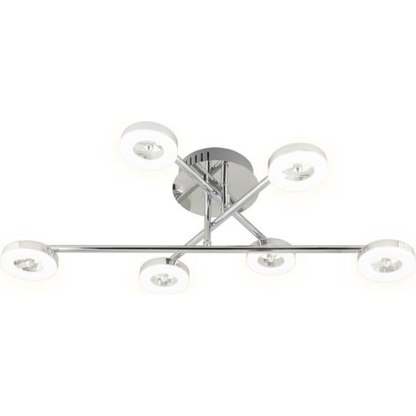 Lámpara de 6 luces modelo Cedro acabado cromado 19 cm(alto)67 cm(ancho)43 cm(largo) (1/3)