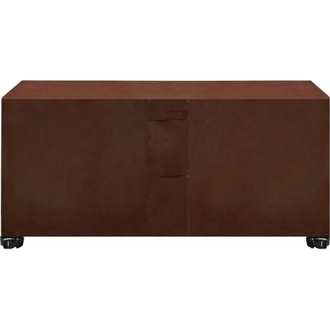 Copertura per mobili da giardino rettangolare, copertura per mobili da giardino quadrata Oxford con prese d'aria, impermeabile, antivento e antipolvere, per tavolo e sedie - Marrone 210x110x70 cm
