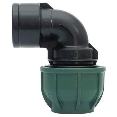 GOMITO A 90  ° A STRINGERE CON DERIVAZIONE FIL. FEMMINA  EE  mm 16x1/2 - 10 PN - IRRITEC