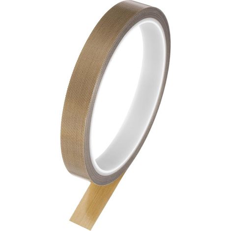 Tape adhésif résistant à la chaleur - Ruban en fibre de verre - Tape enduit de PTFE - 13 mm de large - 0,18 mm d'épaisseur - 10 mètres - Marron - Tape auto-adhésif - Pour la protection des circuits im (1/5)