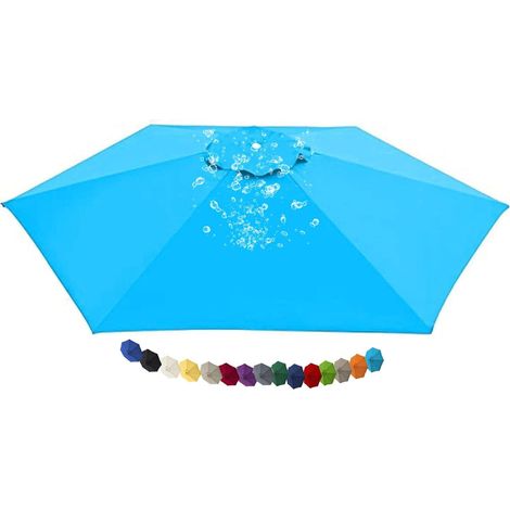 Tissu de Remplacement pour Parasol Déporté Toile de Rechange pour Parasol, Bâche de Remplacement pour Parasol Déporté, pour Terrasse Jardin Piscine(N14,11.5 FT 350cm 8 Ribs)