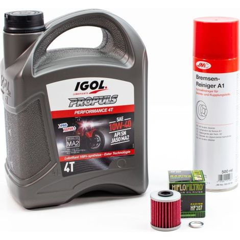 Kit Entretien Vidange Standard pour SUZUKI RM-Z 250 de 2004 à 2024 - IGOL PROPULS PERFORMANCE 10W40 4L