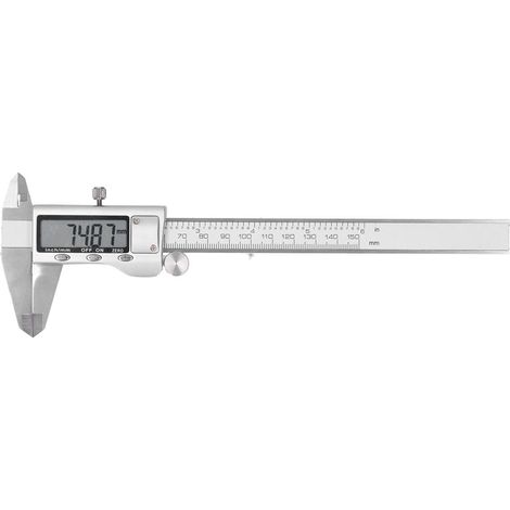 Pied à coulisse numérique 150mm, réglet acier inoxydable, outil de mesure industriel de précision, jauge digitale étanche, étrier de métrologie professionnel. (1/5)