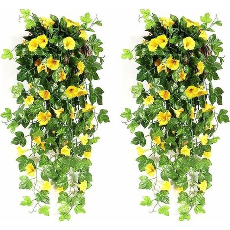Gloria Mattutine Outdoor Hanging Artificial Flowers, Indoor Hanging Artificial Flowers, Artificial Plants for Wedding Decorations, Garden, Wall, Balcony, GU.B/bon (1/4)