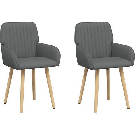 Esszimmerstühle 2 Stk. Stoff Dunkelgrau 56,5 x 50 x 87,5 cm vidaXL (1/5)