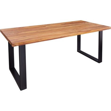 Table LODEN – Rettangolare 160 cm – Legno Sheesham e metallo – Stile industriale (1/5)