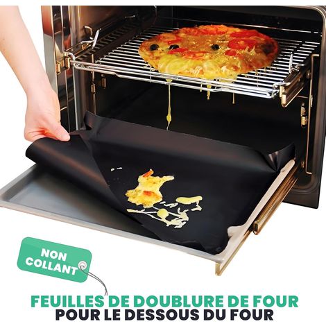 JSSEVN - Large Durable Oven Liners (Set of 3) - Teflon Oven Liners - Reusable and Non-Stick Mats - BPA Free (1/4)