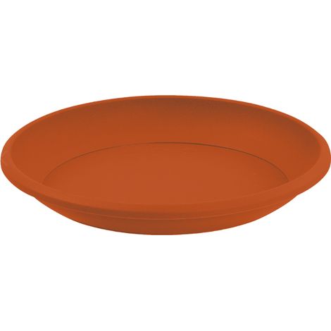 Soucoupe UNIVERSELLE Orange Terre Battue Ø21 cm, pour pot OSAKA Ø25 et 30 cm - EDA
