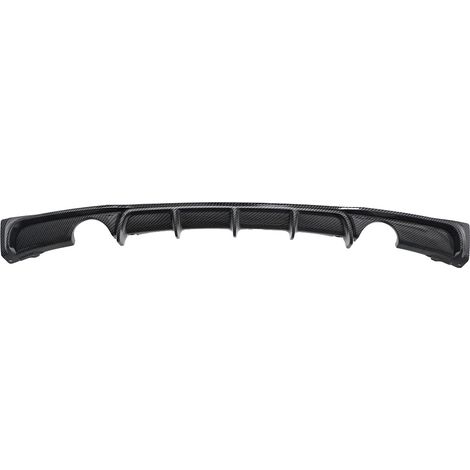 Diffusore paraurti posteriore, effetto fibra di carbonio, compatibile con doppio scarico, effetto fibra di carbonio (1/2)