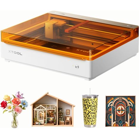 xTool M2 10W Graveur Laser, Double Caméra Intégrée, Sécurité de Class 1, Machine de Gravure Laser pour Bois, Acrylique, Stickers DIY et Cadeaux Personnalisés