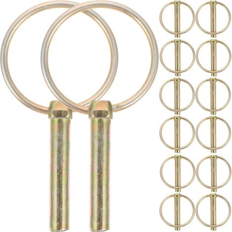 Goupilles de chaîne avec anneaux pour tracteurs agricoles, kit 16 pièces, assortiment métalliques