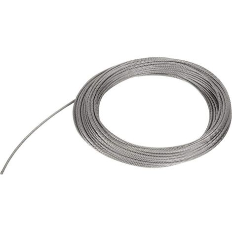 Fil d'acier inoxydable, corde d'acier pour fil de levage, corde d'acier inoxydable pour le levage de pêche 2/2.5/3mm(2.5m) (1/5)