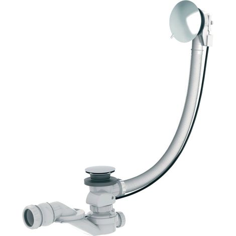 Vidage automatique à câble chromé siphon à sortie orientable à visser pour tube diamètre 40 Réf 5830000