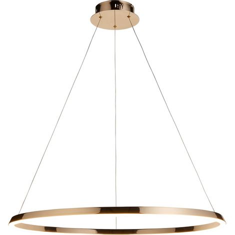 Endon Staten Plafonnier LED intégré, finition or français, silicone blanc, 1 LED intégrée