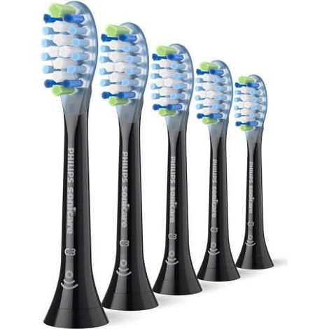 Brossette dentaire Philips Sonicare HX9045 88 Lot de 5 Noir (1/3)