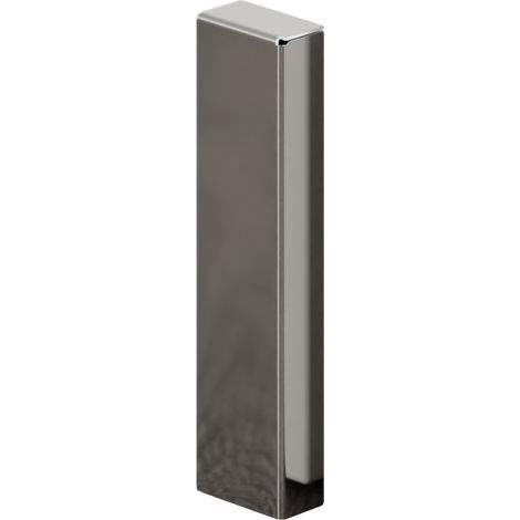 Ilcom terminale esterno destro FCEP per battiscopa in acciaio FC 80mm x 17mm x 10mm  - Nero lucido