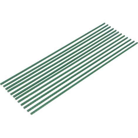 Lot de 12 tuteurs de plantes en acier plastifié, supports de jardin pour serre, outils de jardinage pour plantes grimpantes. (1/5)
