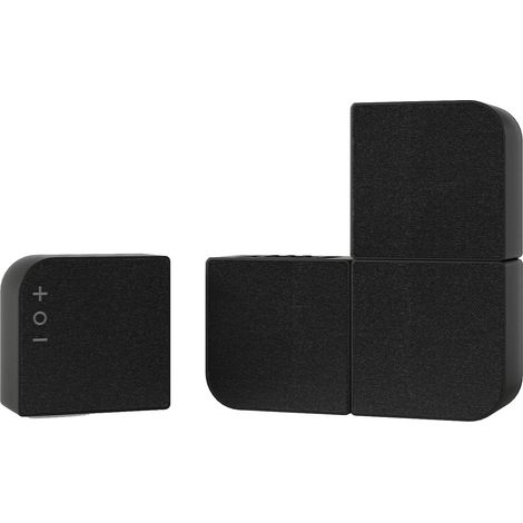 Mini Mur d’Enceintes Bluetooth Modulables 4-en-1, 20W RMS – Rechargeable USB (1/5)