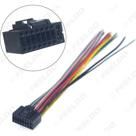 Compatible with Palmtek 16P Android widescreen navigation power cable, universal 16-pin connector for 9 and 10-inch screens, including a speaker cable. (1/5)