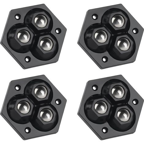 4 Petites Roulettes pour Meubles 360° - Poulie Mobile Rotative Universelle pour Boîtes de Rangement (1/5)