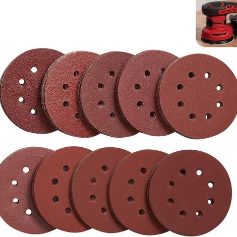 Jeu de 100 disques - papier abrasif 125 mm 8 trous, grains 10, incl. goodnice (1/5)