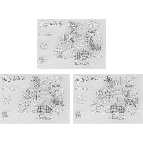 3 wiederverwendbare, sichere und einfach zu verwendende transparente TPR-Stempel mit Tiermotiven, perfekt für Scrapbooks, Karten und Briefumschläge. (1/5)