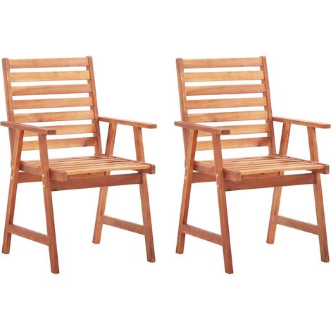 Maison Exclusive - Garten-Essstühle 2 Stk. mit Kissen Massivholz