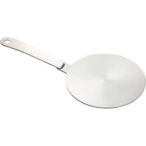 Adaptateur à induction, disque convertisseur pour plaque de cuisson à induction, plaque de diffusion de chaleur avec poignée et base séparables 20 cm (1/4)