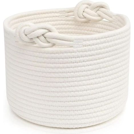 Bardusch-Panier à Linge en Coton Tissé avec Poignée (24x18 cm), Corbeille pour Jouets, Couvertures et Enfant (1/5)