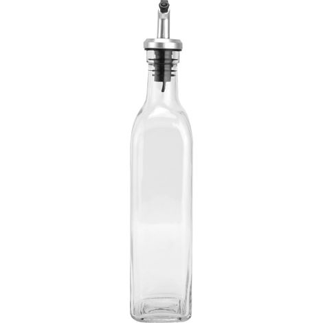Bidon d'huile en verre et en plastique peint à la bombe pour sauce soja, vinaigre et vin de cuisine (1/5)