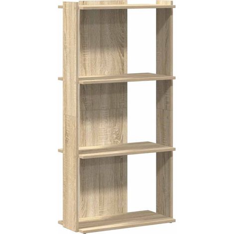 Maison Exclusive - Bücherregal 3 Böden Sonoma-Eiche 60x30x120 cm