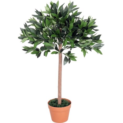 Outsunny Artificial Olive Tree Plant In an Orange Pot 90 cm for Home (1/5)