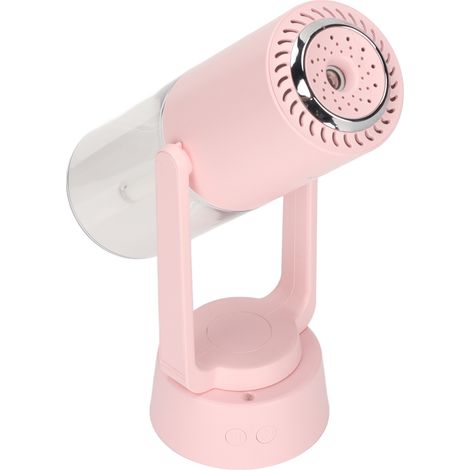 Automatischer, rotierender Luftbefeuchter für Zuhause, geräuschloser Aromatherapie-Diffusor, farbiges LED-Nachtlicht, rosa (1/5)