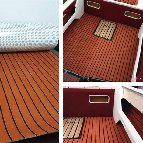 1200x2400mm 5mm d'épaisseur mousse EVA Faux teck feuille bateau Yacht tapis de sol en teck synthétique Fantablau