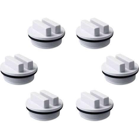 Winterstopfen für 1,5 Zoll (ca. 3,8 cm) Gewinde-Rücklaufkabel und SP1022C Filterablaufstopfen mit O-Ring, Poolfilter (6er-Packung) (1/5)