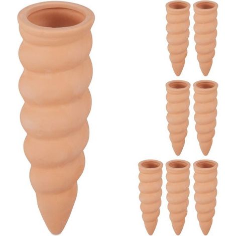 Riego con conos de arcilla, juego de 8